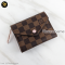 Likenew Louis Vuitton Damier Ebene Victorine Wallet Rose Ballerin
